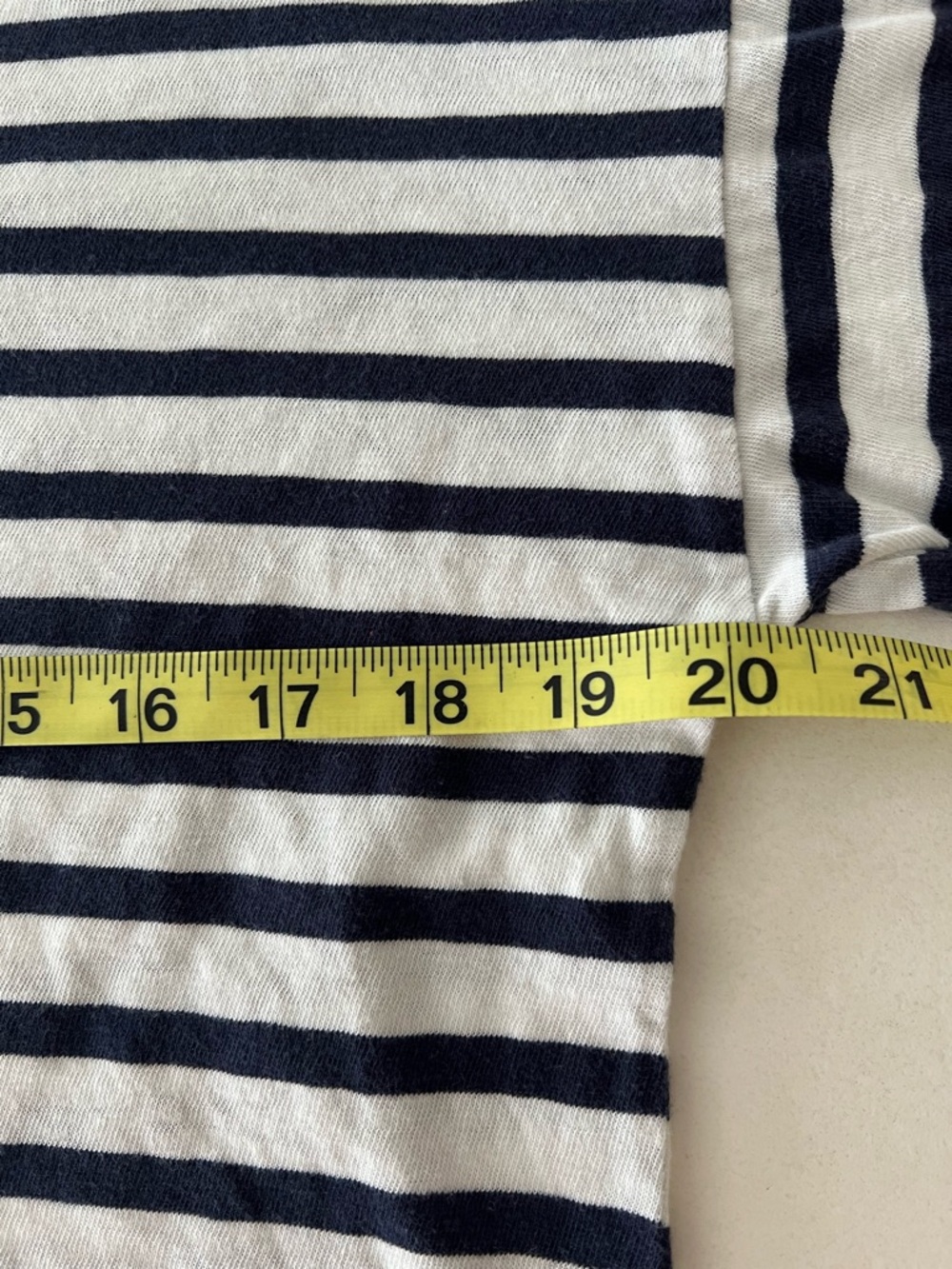 J.Crew Navy White Breton Stripe Long Sleeve Cotton Tee Shirt XS Classic - Picture 5 of 7